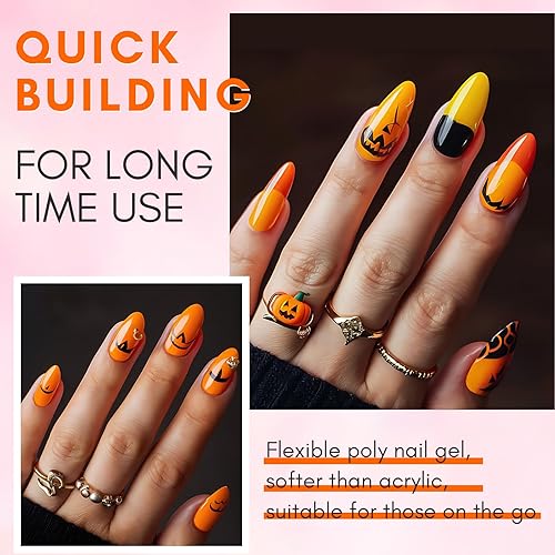 Vista 209 de Makartt - Gel de uñas de polietileno, 1.7 oz (50 ml), constructor, extensión, fortalecedor, gel de color duro, multifuncional, larga duración, fácil