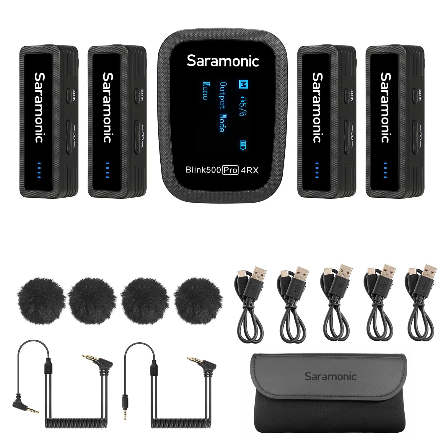 Amazon.co.jp: Saramonic 4チャンネルワイヤレスラバリエマイク 