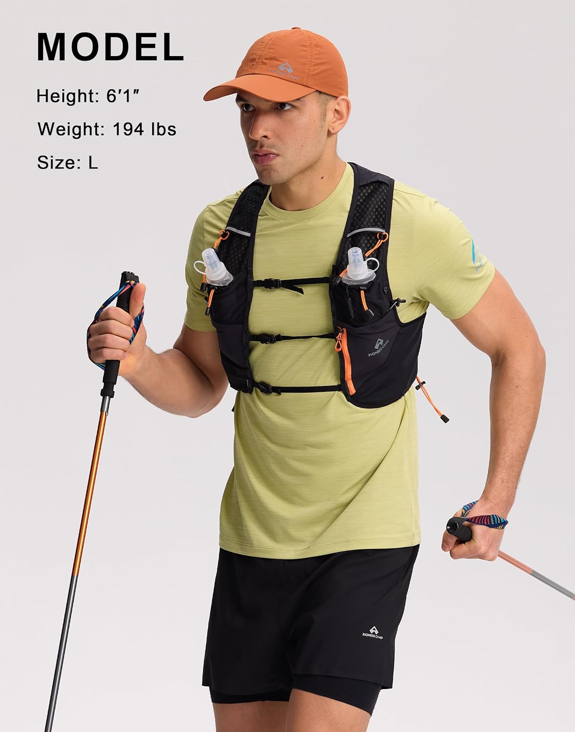 Pioneer Camp Mens Workout Shirts Quick Dry Moisture Wicking Athletic Running T-Shirts Graphic Tees Gym Sports Hiking Camping