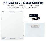 Avery® Customizable Name Badges, Magnet Style, 3" x 4", Clear Name Tag Holders, White Laser/Inkjet Printable Inserts, 24 Total (8780) – view 3