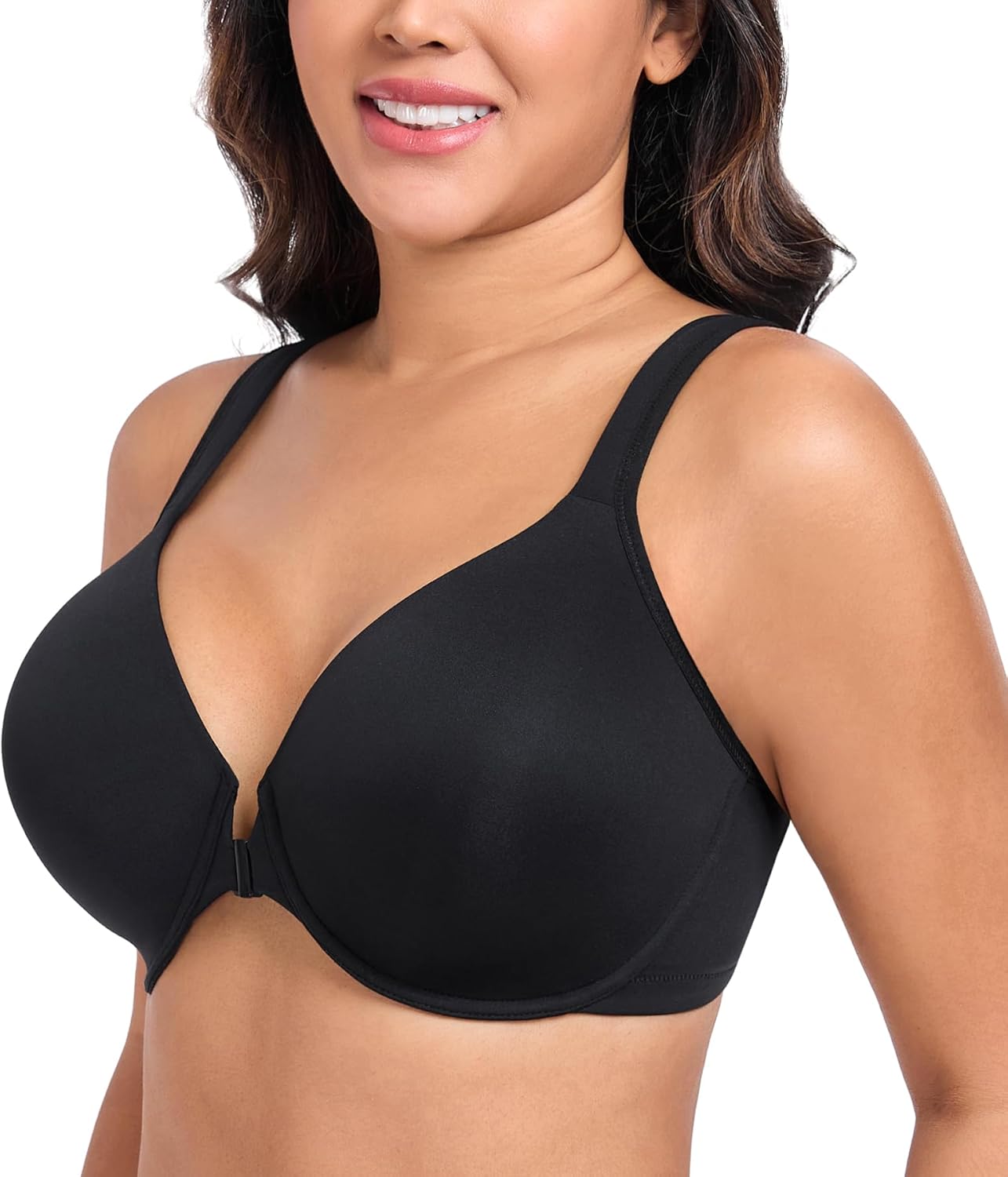 DotVol Women's Front Closure Posture Everyday Bra Plus Size Full Figure Underwire Back Support Bralette - Image 6