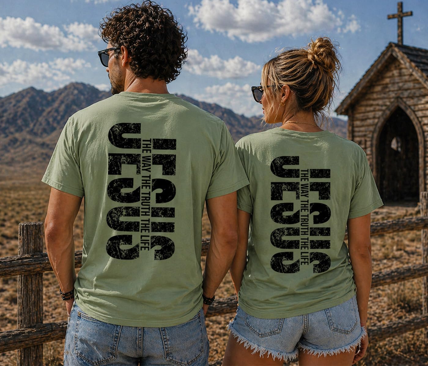 Christian Shirts for Men Women The Way The Truth and The Life Shirt Jesus Faith Cross Graphic Tee Short Sleeve Tops image 4