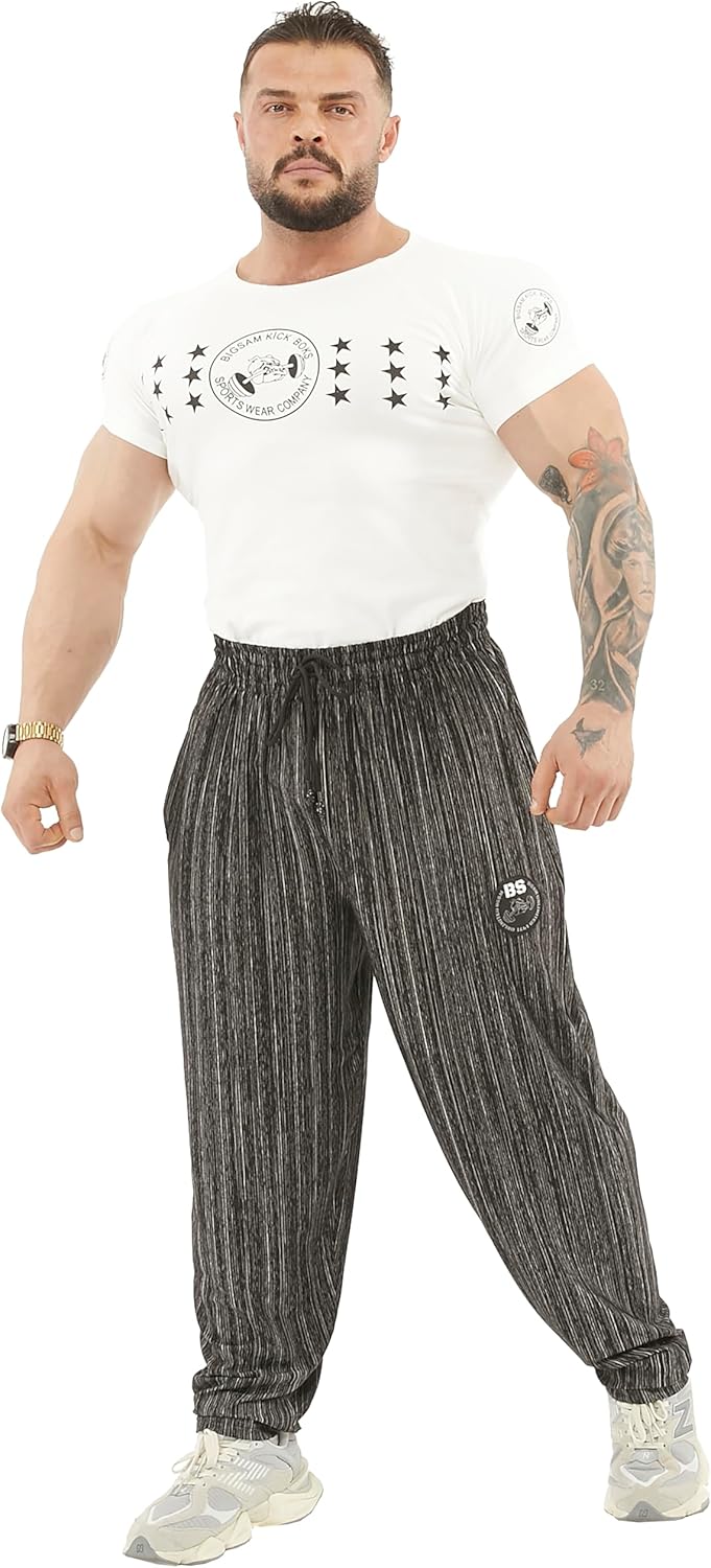 BIG SAM SPORTSWEAR COMPANY Men's Baggy Sweatpants with Pockets, Oldschool Loose Fit Gym Pants
