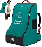 RAINSMORE Sac de voyage pour siège de voiture pour avion Grand sac de voiture de bébé Sac à dos Air Couverture de siège de voiture de voyage rembourrée pour les sièges de voiture avion de voyage transporteur pour l'aéroport, rouge