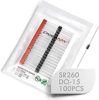 Vista 37 de Paquete de 100 piezas Chanzon SF26 Diodo rectificador de recuperación súper rápida 2A 400V 35ns DO-15 (DO-204AC) axial 2 amperios 400 voltios diodos