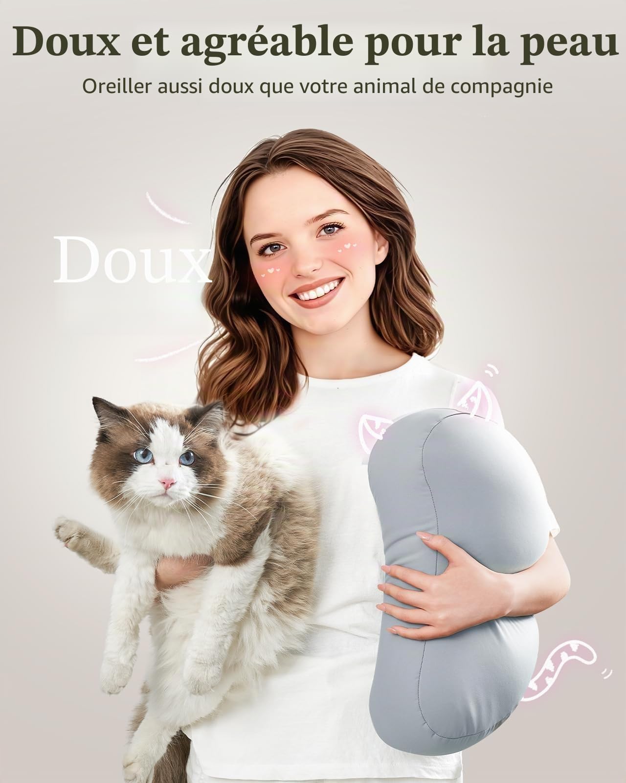 SAIJI Coussin Support pour tablette, support ipad réglable à 360° pour le lit avec bras double axe flexible, support lit pour iPad, iPhone, Kindle, Moniteur portable et tous les appareils de 4,7-15,6"