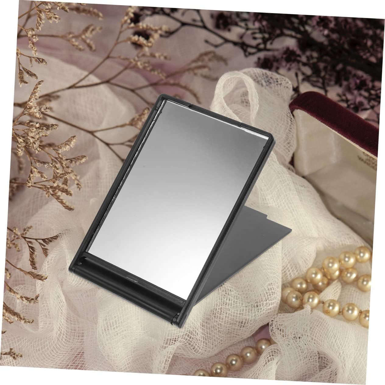 12pcs Portable Folding Makeup Mirror Set Rectangular Travel Size Mini Mirrors for Women Compact Lightweight On-