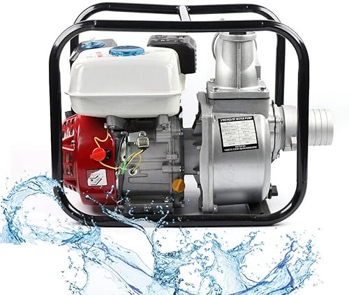 Bomba de agua de gasolina de 3 pulgadas, 210 cc, 4 tiempos, 7.5 hp, bomba de transferencia de agua de gasolina de alta presión para riego de