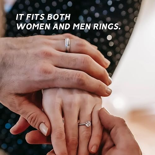 Vista 8 de Paquete de 13 anillos de metal de oro y plata de 14 quilates con 4 tamaños de espirales, juego de ajustador de tamaño de anillo invisible