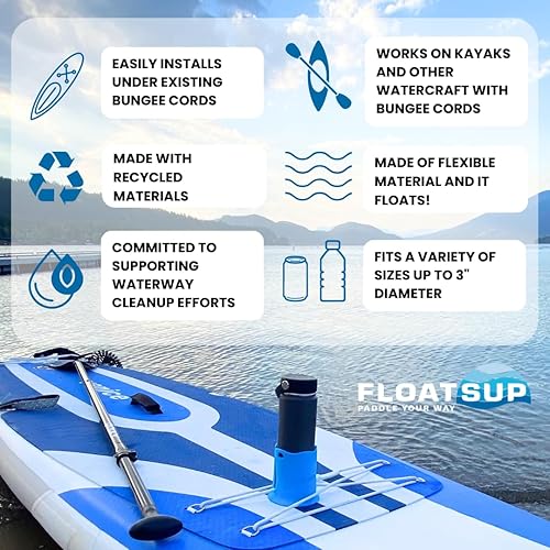 Miniatura 3 de Floatsup Tabla de remo para tazas y soporte para bebidas para kayak Signature Blue