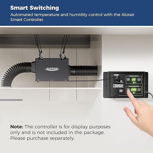 Miniatura 5 de ALORAIR - Ventilador de escape en línea de 4 pulgadas para baño ultra silencioso de 170 CFM para baño, ático, cocina, garaje, lavandería -