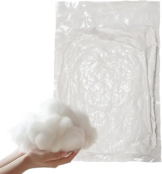 Jtnohx Toy Stuffing,50g Stuffing for Crafts, Bean Bag Filling, Polyester Fiberfill for Stuffed Animals, Crochet,Cushion, Pillow