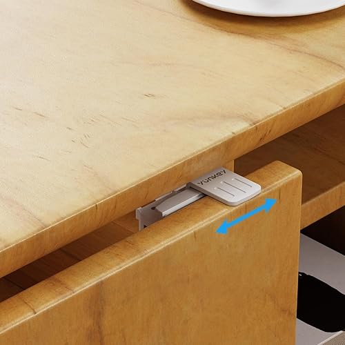 Miniatura 4 de Cerraduras para cajones a prueba de bebés (paquete de 36), cerraduras invisibles de seguridad para bebés para armarios y cajones, fácil instalación