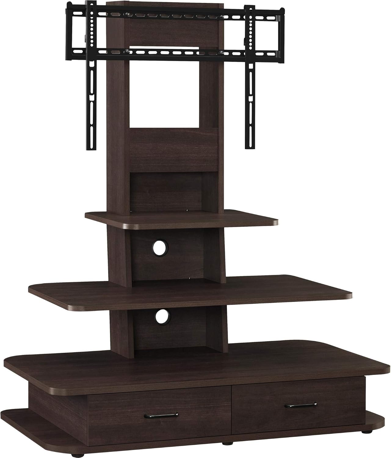 Ameriwood Home Galaxy TV Stand with Mount and Drawers for TVs up to 70", Espresso