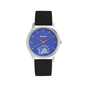 Sonata Chennai Super Kings Limited Edition Analog Blue Dial Mens Watch-77082SL06 / 77082SL06