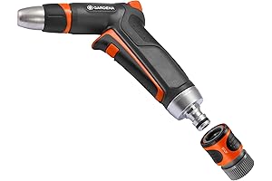 Gardena Metal Nozzle - Frost Proof (Variable Spray Patterns) + Water Stop