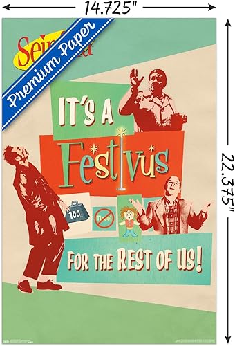 Miniatura 3 de Trends International Seinfeld - Póster de pared Festivus, 14.725 x 22.375 pulgadas, versión premium sin marco