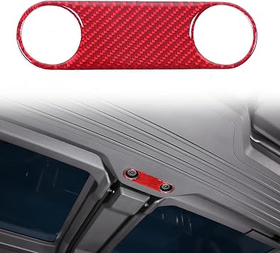 for Hummer EV Accessories Car Sunroof Top Support Block Frame Sticker Trim Carbon Fiber for 2024 2025+ Hummer EV Pickup SUV Center Consoles Cover Decals Protector Red