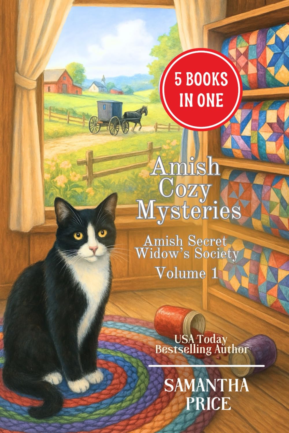 Amish Cozy Mysteries: 5 Books-in-1: The Amish Widow, Hidden, Accused, Amish Regrets, Amish House of Secrets (Amish Widow Mysteries Boxed Set)