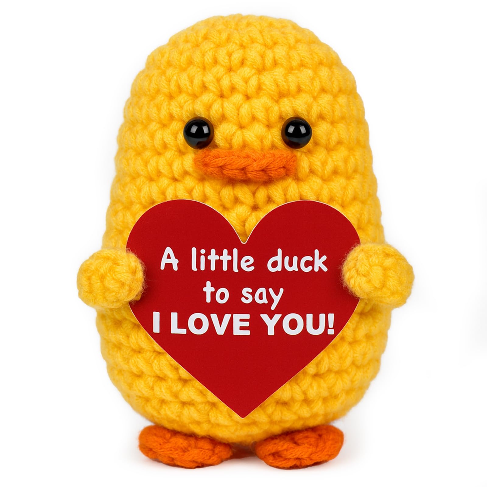 Gifts for Her Him Boyfriend Girlfriend Birthday, Crochet Duck Small for Wedding Anniversary, Romantic I Love You Valentines Day Gifts for Wife Husband Couple Women Men