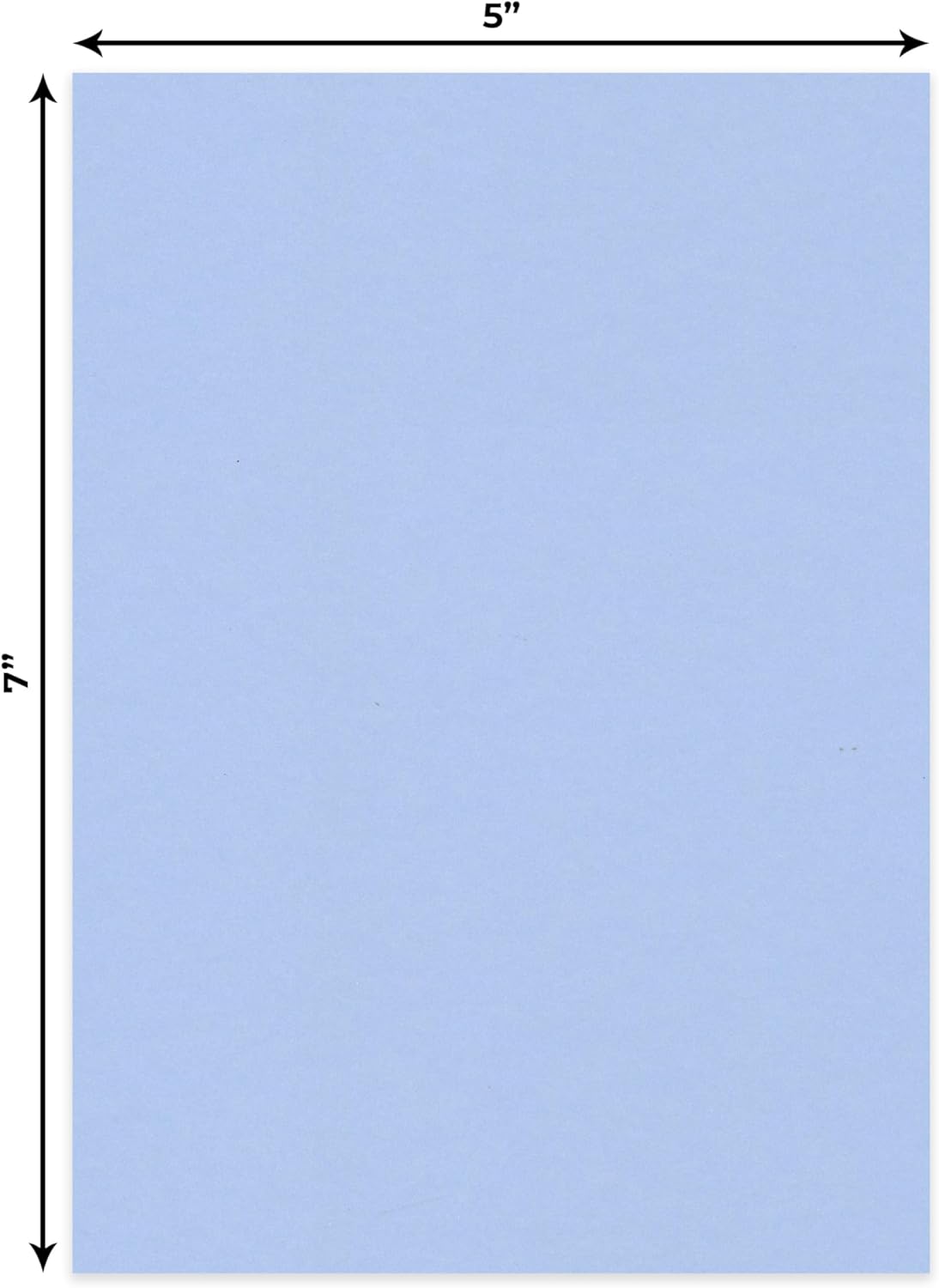 CountryArtHouse Baby Blue Acid Free 5x7 Backing Board - Uncut Photo Mat Board - 10 Sheets