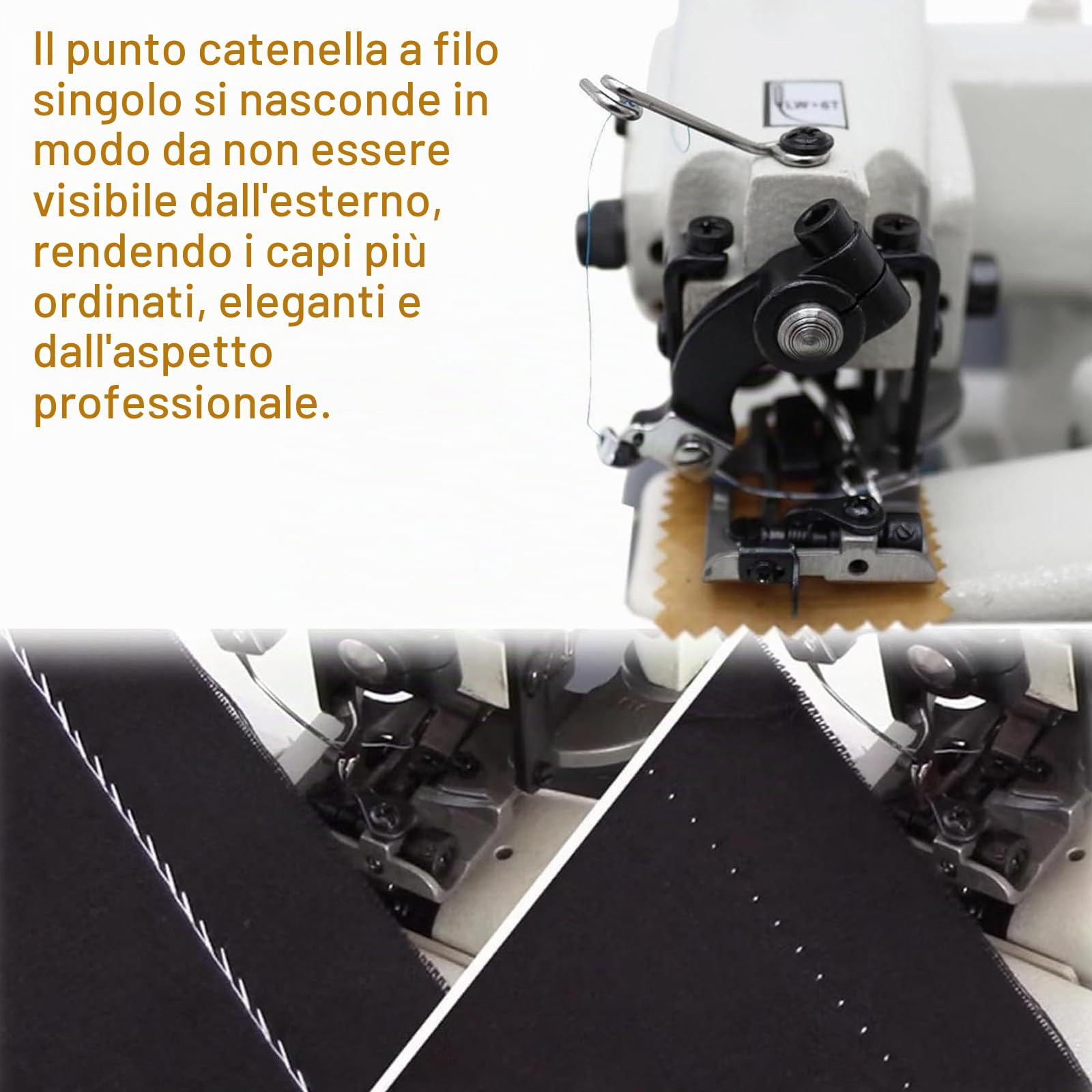 Macchine per Orlare Punto Invisibile, Macchina per Cucire E Ricamare, Macchina da Cucire per Cucire A Pedale per Orlatura A Punto Cieco Professionale, con 10 Aghi Alterazioni Orlo Pantaloni