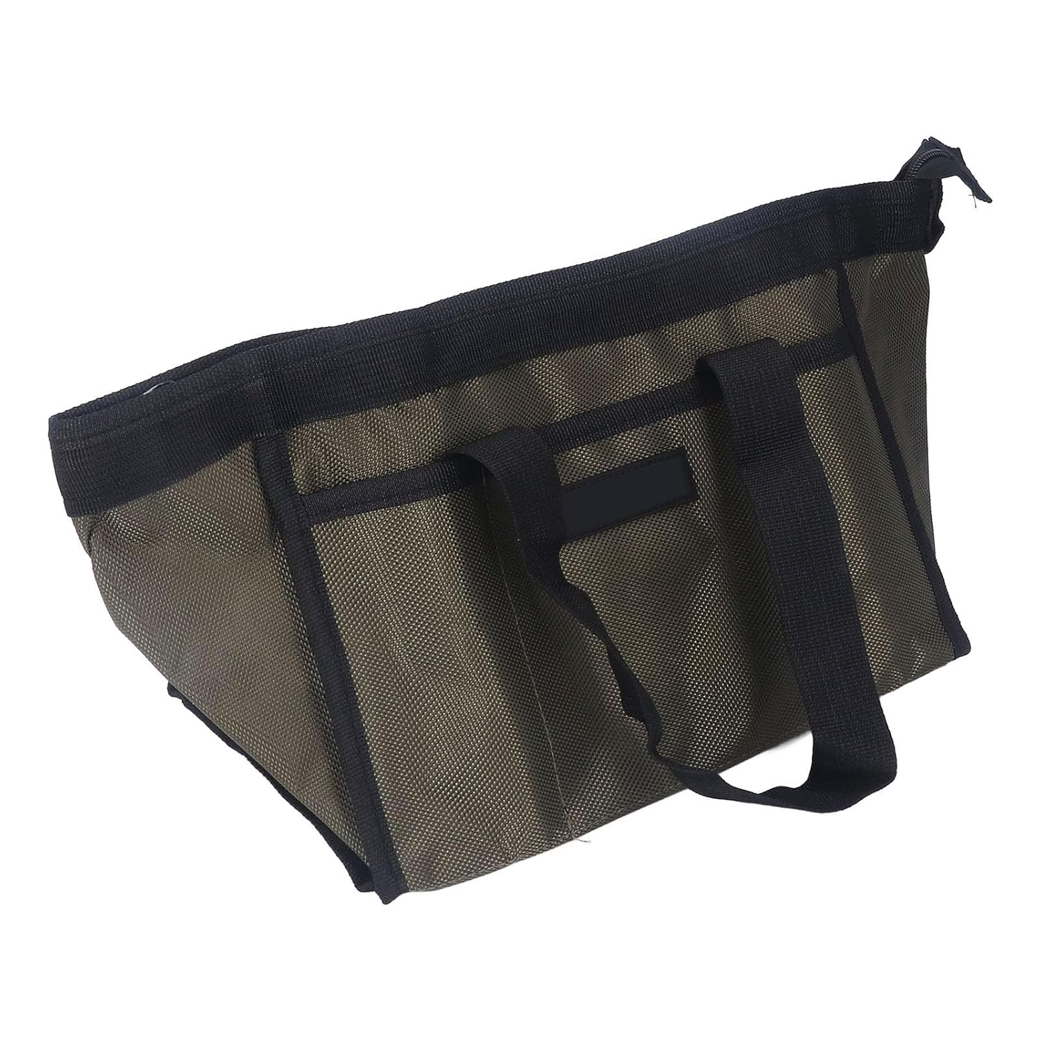 Large Capacity Tool Storage Bag with Double Multifunctional Wide Mouth Tool Bag for Electrical Plumbing Woodworking (14 Inch)