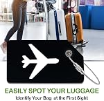 Luggage tag for suitcase, 2pcs of flexible silicone identification tags, perfect for quick spotting, essential travel accessories, name tags for backpacks, suitcases, travel bags, luggage, cruises