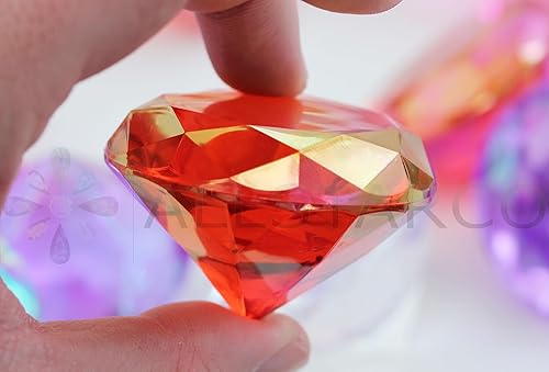 Vista 13 de Allstarco 200 unidades de 0.472 pulgadas (0.472 in) color rosa AB quilates acrílico diamante confeti AB revestimiento para mesa dispersión Rosa Ab