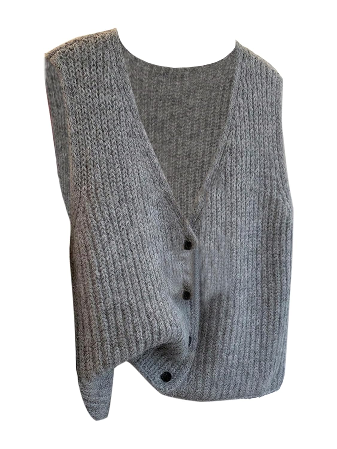 Verdusa Womens Sweater Vest Tops Button Up Cozy Sweaters Old Money Clothes Chunky Sweater