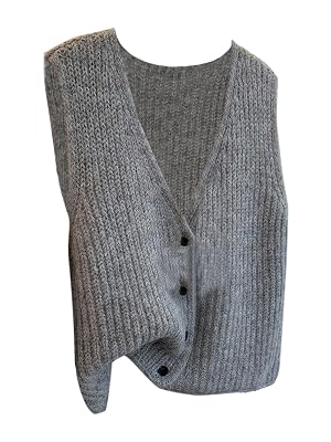 Verdusa Womens Sweater Vest Tops Button Up Cozy Sweaters Old Money Clothes Chunky Sweater