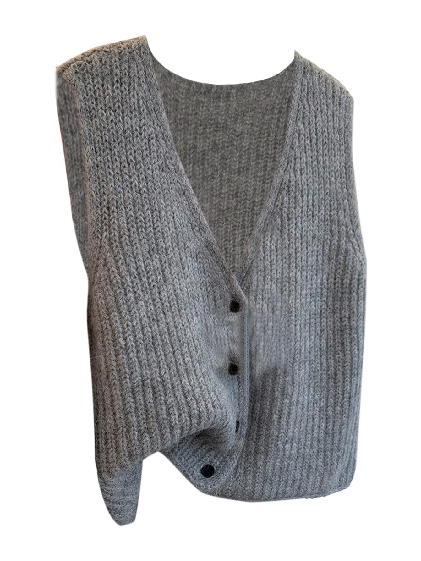 Verdusa Womens Sweater Vest Tops Button Up Cozy Sweaters Old Money Clothes Chunky Sweater