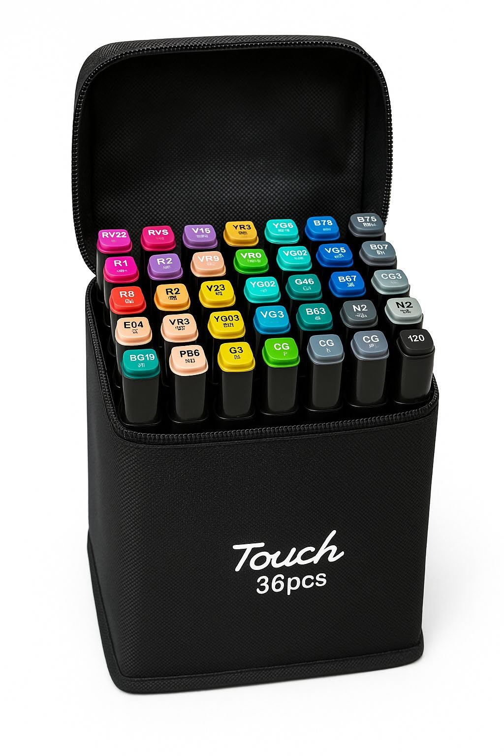 Professional 36 Color Marker Set β Dual Tips Brush & Chisel Alcohol-Based Art Pens for Artists, Kids, Students, Adult Coloring & Manga Drawing Δ±llustration,fashion,art for begginer and professional