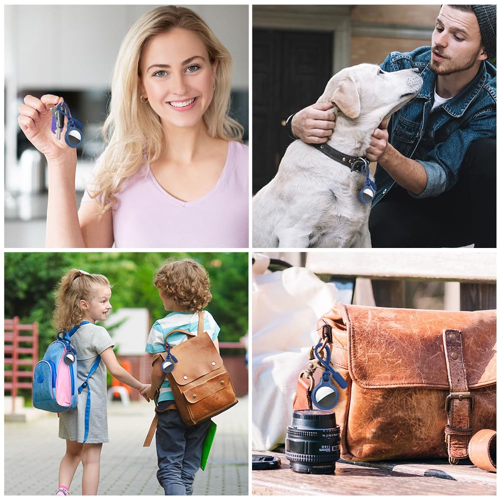 Ainiv Llavero para AirTag, 1 Pieza Funda Protectora, Portátil Llavero Impermeable para AirTag 2021, Localizador para Keychain, Mascotas y Mochilas — view 7