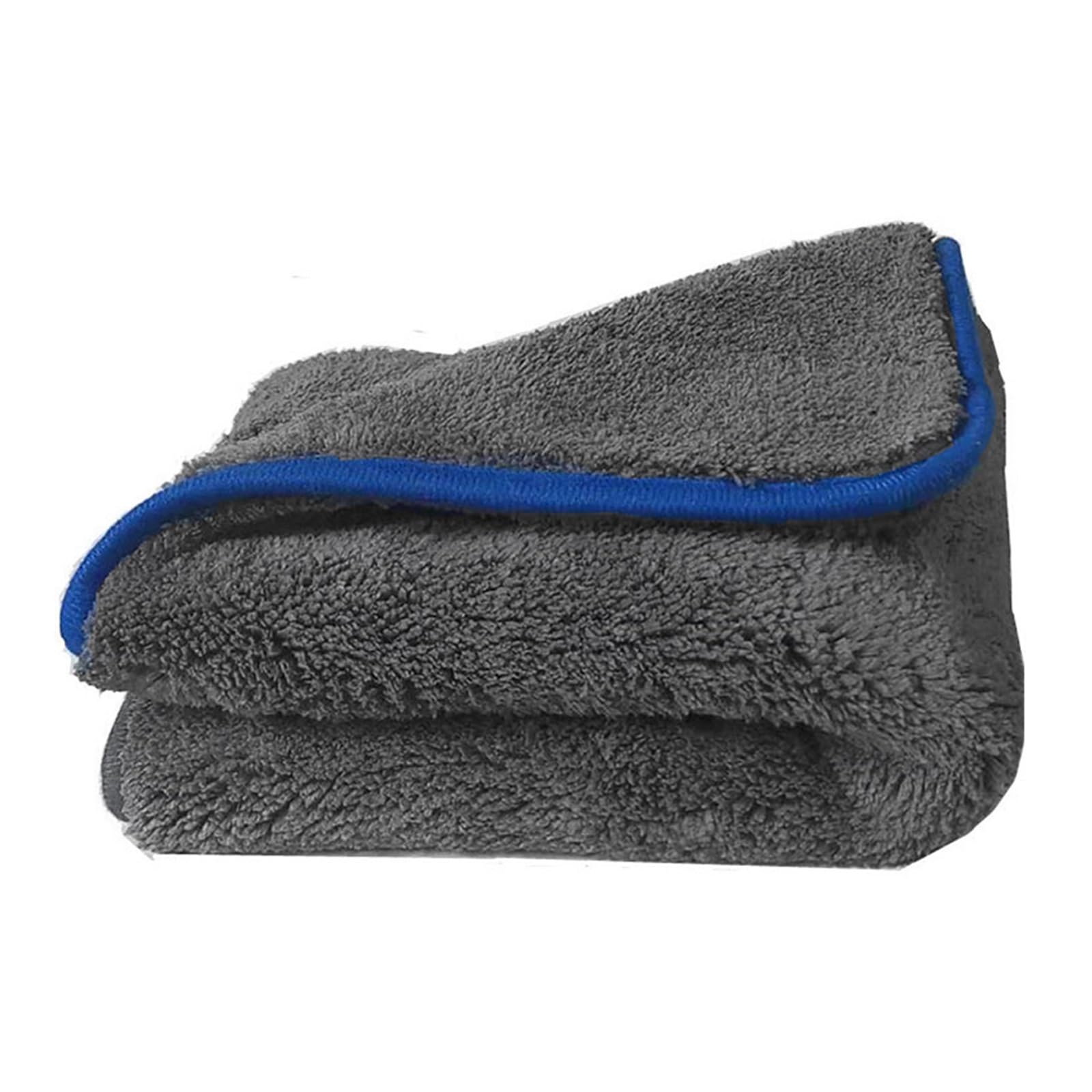 Toalla de microfibra de súper absorción 1200GSM Cuidado de detalles del automóvil Lavado de dobladillo Toallas Auto Secado de una sola vez Trapos Limpiar múltiples usos (Color: Azul 6 piezas) (Azul