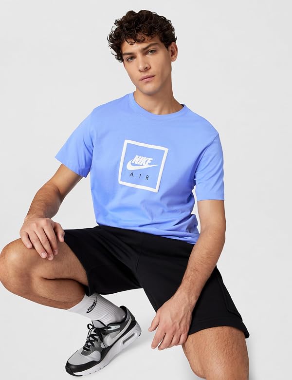 Nike Men's NSW Futura Air Square Tee, Royal Pulse, Small by Nike - Image 5