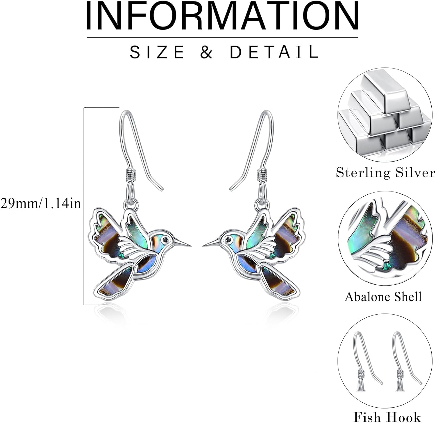 Dreamboat Cute Animal Dangle Drop Earrings for Women 925 Sterling Silver Hypoallergenic Animals Hook Earring Birthday Party Jewelry Gifts for Sensitive Ears - Image 6