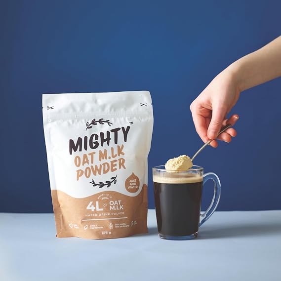 MIGHTY Oat Milk Powder, (1KG Bag, Makes 10L of Oat M.lk), Vegan Coffee Creamer, Dairy Free, Lactose Free, Ideal for Tea, Coffee, Cooking, Baking