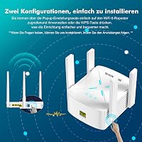 WONLINK WiFi6 1800Mbps Dual Band Wireless Repeater 4 Antenna Ethernet EU 8