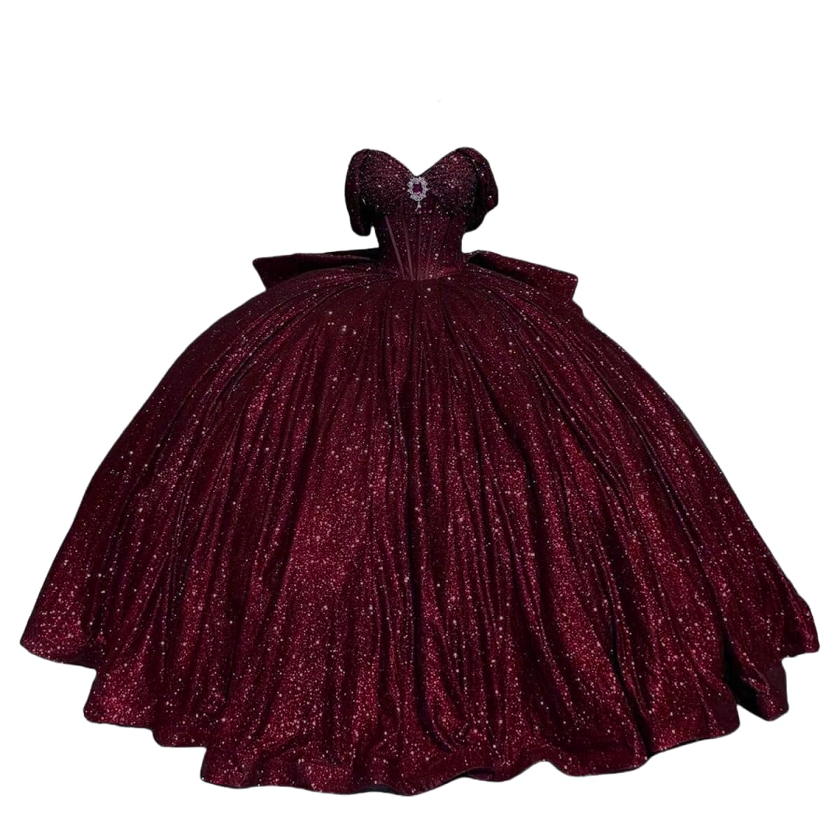 Sparkly Beaded Quinceanera Dresses with Train Off Shoulder Sweet 16 Dresses Puffy Tulle Ball Gown