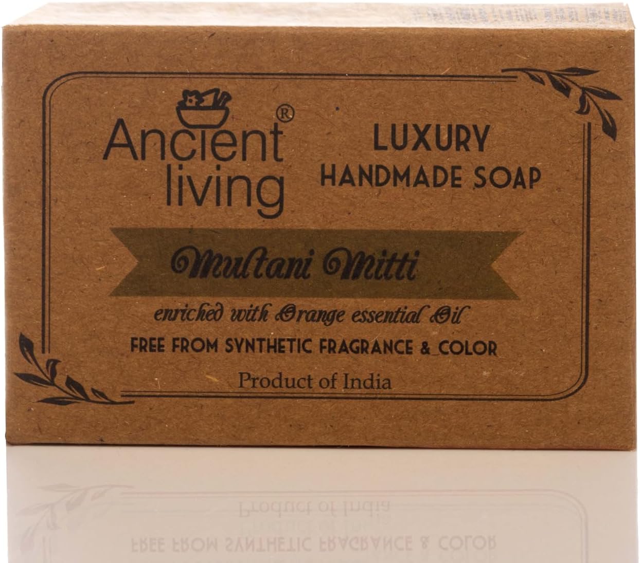 Multani Mitti Luxury Handmade Soap - 100 gm (Pack of 2) Pure Natural Facial Scrub & Deep Cleansing Soap Fuller Earth Clay Suitable for Oily and Combination Skin