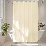 Seenus Linge de douche de rideau de tissu imperméable gris Charcoal avec 3 Grands aimants, Salle de bain Rideaux de douche léger Lavable, 72 x 72 Rideau de douche gris foncé de pouce
