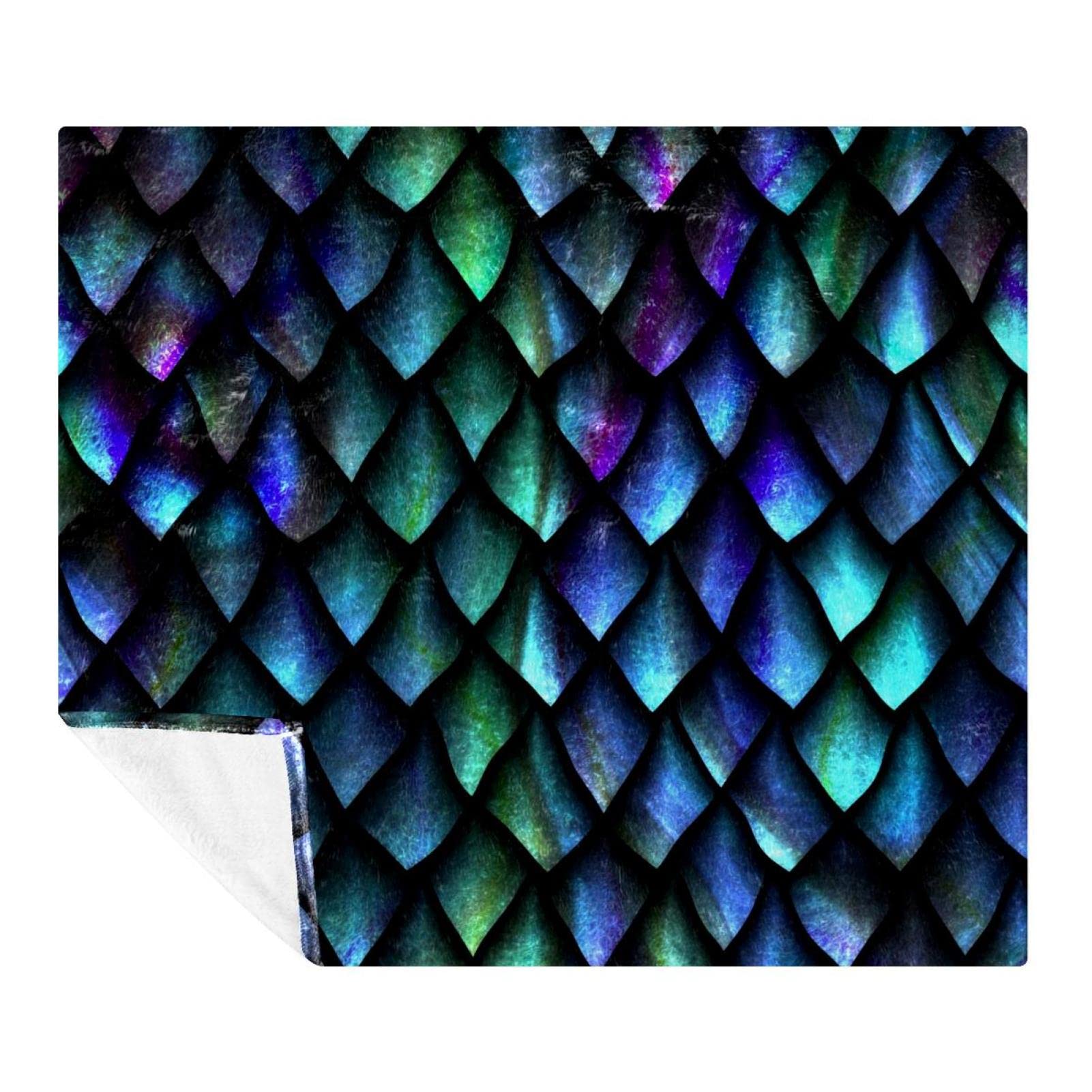 Couverture microfibre douce texture écailles de dragon polaire anti-froid