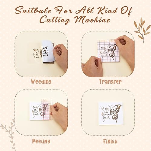 Miniatura 24 de Tintnut Vinilo permanente tono de piel, 18 hojas de 12 x 10 pulgadas, vinilo adhesivo permanente para máquina de cortar, autoadhesivo marrón