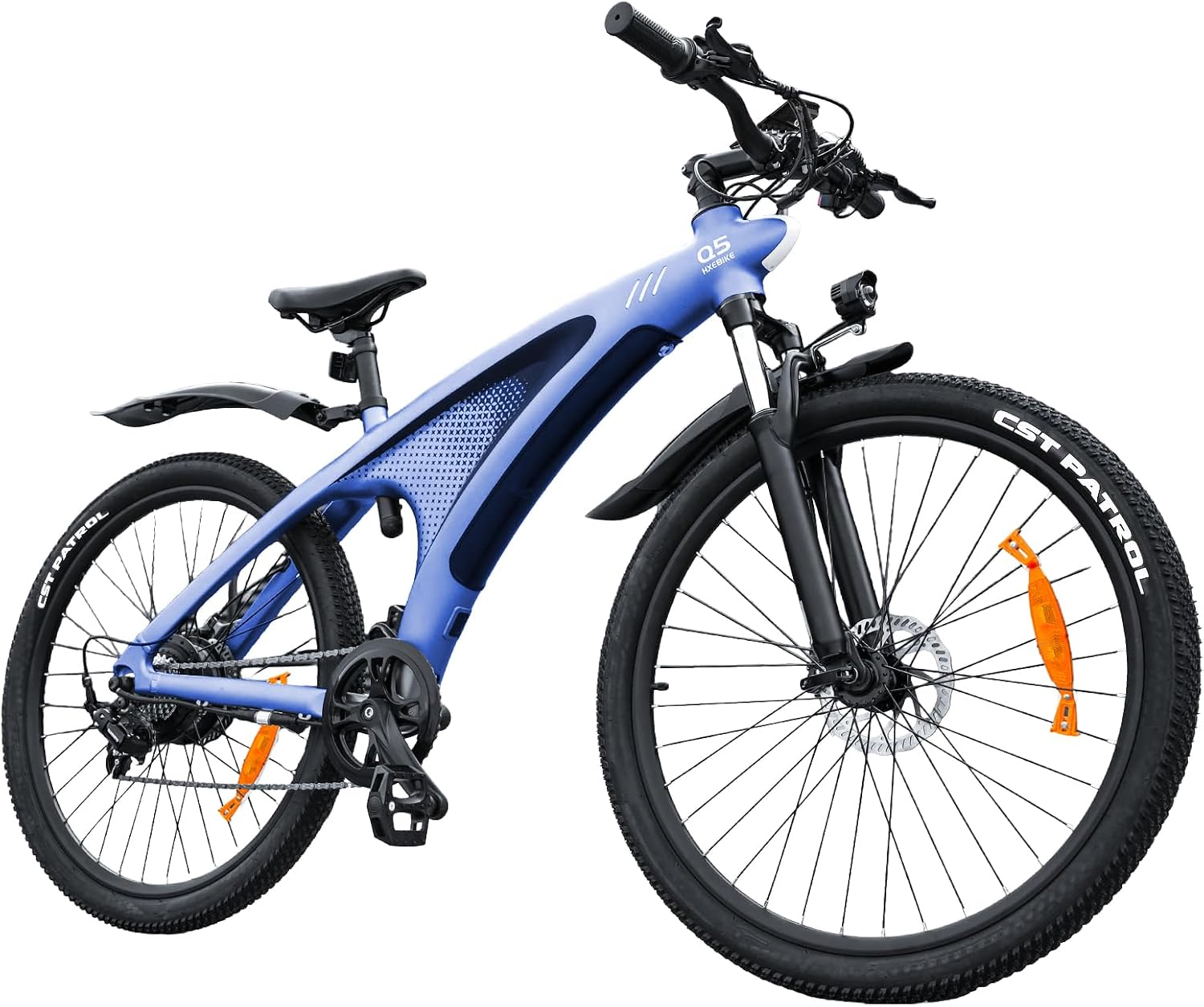 HX Q5 Shark Bicicleta Eléctrica Adulto de Montaña, 27.5" Bicicleta Eléctrica Urbana, Motor 85 NM,13-20 Ah, Autonomía 40-220 km, Suspensión Ajustable y Frenos de Disco Hidráulicos Ebike