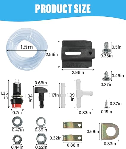 Miniatura 4 de Botella universal para limpiaparabrisas de automóvil, kit de botella de depósito de líquido para lavadora de parabrisas de 12 V con bomba,