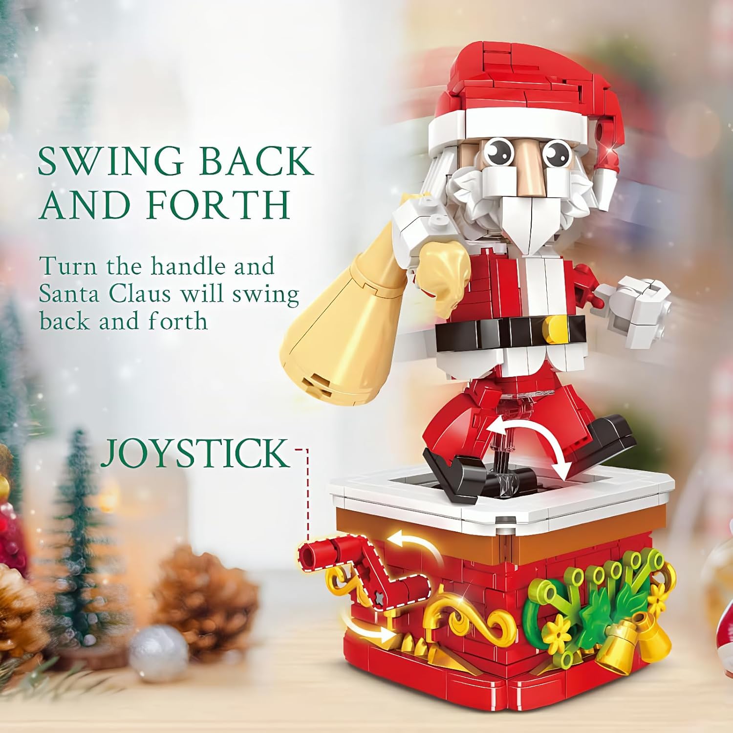 2025 Santa Claus Christmas Building Block Set, Compatible with Lego Chritmas, Xmas Gifts for Adults Teens, Suitable for Christmas Ornaments, Holiday Building Toys for Boys Girls, Ages 14+