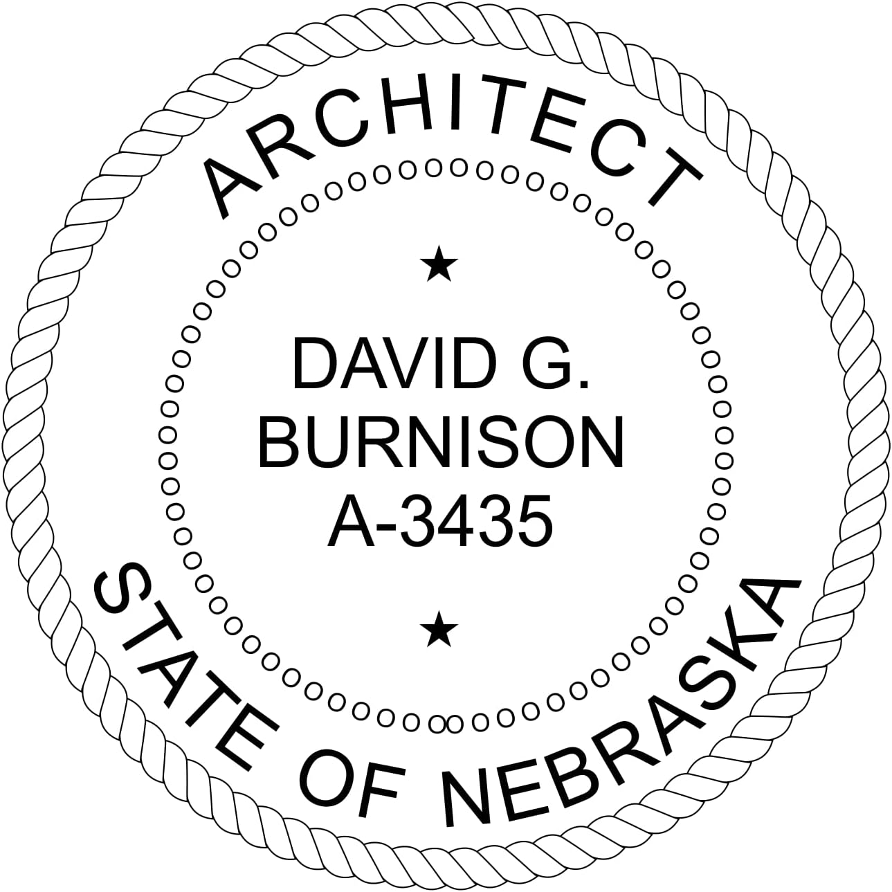 Architect Self Inking Stamp – Custom Rubber Seal for Kansas, Personalized Professional Ink Stamper