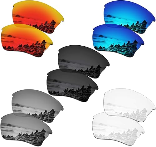 SmartVLT Juego de 5 lentes de repuesto para hombre Oakley Half Jacket XLJ Sunglass Combo Pack S01