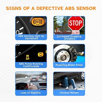 Rear ABS Wheel Speed Sensor Left Right fit for Ford Escape Focus Transit Connect C-Max Mazda, Volvo XC60 SC70 C30 C70 S40 S60 S80 V50 V60 2012 2013 2014 2015 2016 2017 2018 2019, Driver/Passenger 2pcs